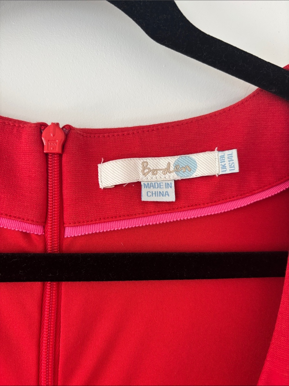 Boden Red Scoop-Neck Long Sleeve Midi Dress - Picture 2 of 3